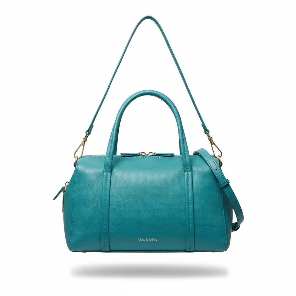 Vera Bradley Turquoise Leather Satchel